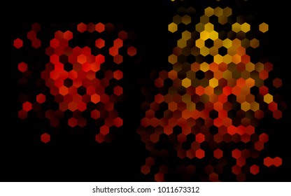 Dark Orange vector abstract textured polygonal background. Brand-new blurry hexagonal design. Pattern can be used for background.