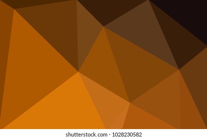 Dark Orange vector abstract textured polygonal background. Blurry triangle design. Pattern can be used for background.