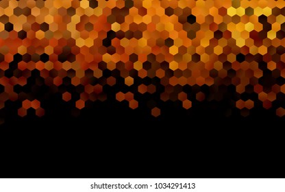 Dark Orange vector abstract textured polygonal background. Brand-new blurry hexagonal design. Pattern can be used for background.