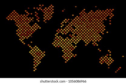 Dark Orange vector abstract textured polygonal background. Blurry rectangular design. The pattern with repeating rectangles can be used for background.