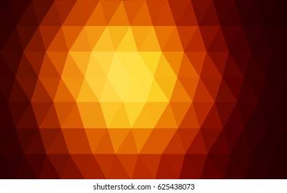 Dark Orange vector abstract textured polygonal background. Blurry triangle design. Pattern can be used for background.