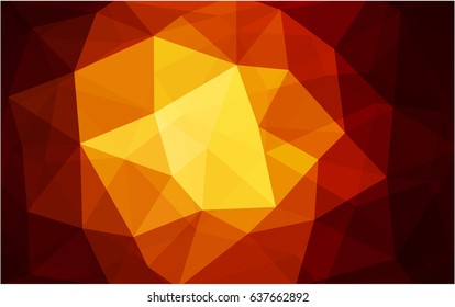 Dark Orange vector abstract textured polygonal background. Blurry triangle design. Pattern can be used for background.