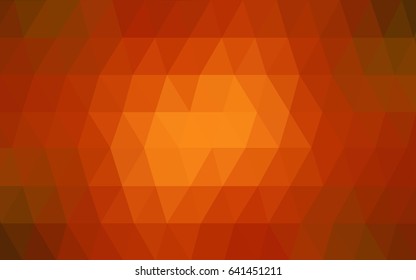 Dark Orange vector abstract textured polygonal background. Blurry triangle design. Pattern can be used for background.