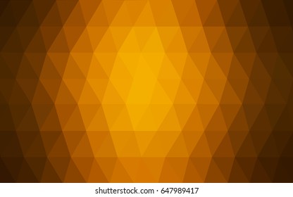 Dark Orange vector abstract textured polygonal background. Blurry triangle design. Pattern can be used for background.