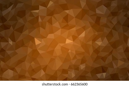 Dark Orange vector abstract textured polygonal background. Blurry triangle design. Pattern can be used for background.