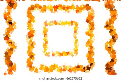 Dark Orange vector abstract textured polygonal background. Blurry rectangular design. The pattern with repeating rectangles can be used for background.