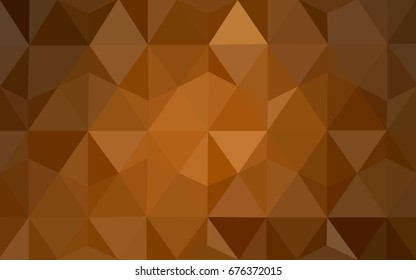 Dark Orange vector abstract textured polygonal background. Blurry triangle design. Pattern can be used for background.