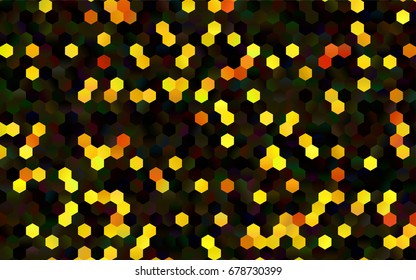 Dark Orange vector abstract textured polygonal background. Brand-new blurry hexagonal design. Pattern can be used for background.