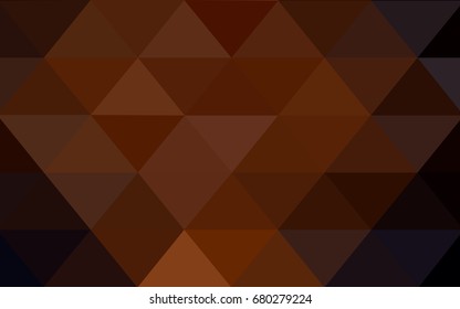 Dark Orange vector abstract textured polygonal background. Blurry triangle design. Pattern can be used for background.