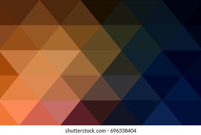 Dark Orange vector abstract textured polygonal background. Blurry triangle design. Pattern can be used for background.
