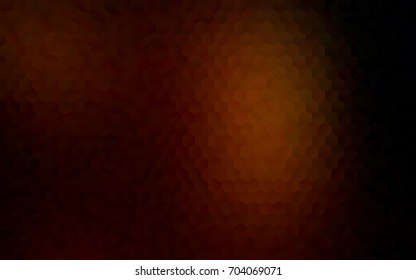 Dark Orange vector abstract textured polygonal background. Brand-new blurry hexagonal design. Pattern can be used for background.