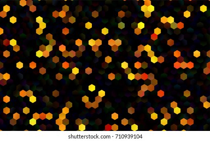 Dark Orange vector abstract textured polygonal background. Brand-new blurry hexagonal design. Pattern can be used for background.