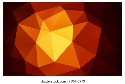 Dark Orange vector abstract textured polygonal background. Blurry triangle design. Pattern can be used for background.