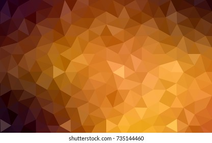 Dark Orange vector abstract textured polygonal background. Blurry triangle design. Pattern can be used for background.