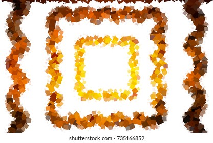 Dark Orange vector abstract textured polygonal background. Blurry rectangular design. The pattern with repeating rectangles can be used for background.