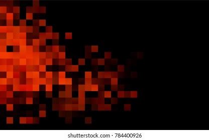 Dark Orange vector abstract textured polygonal background. Blurry rectangular design. The pattern with repeating rectangles can be used for background.