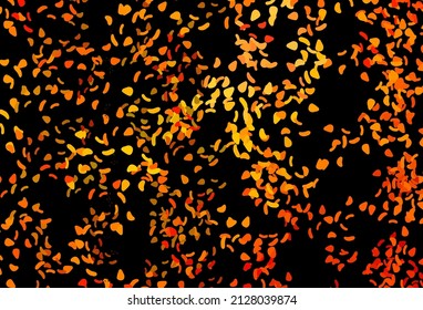 Dark Orange vector backdrop with abstract shapes. Colorful chaotic forms with gradient in modern style. Modern design for your business card.