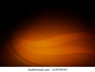 Dark Orange vector backdrop with bent lines. Colorful abstract illustration with gradient lines. New composition for your brand book.