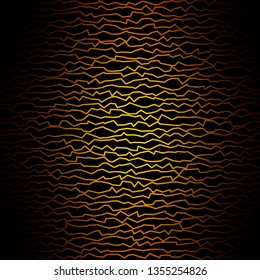 Dark Orange vector backdrop with bent lines. Colorful illustration, which consists of curves. Best design for your posters, banners.