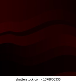 Dark Orange vector backdrop with bent lines. Illustration in abstract style with gradient curved.  Template for cellphones.