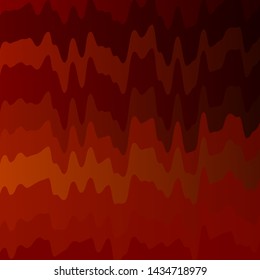 Dark Orange vector backdrop with bent lines. Gradient illustration in simple style with bows. Template for your UI design.
