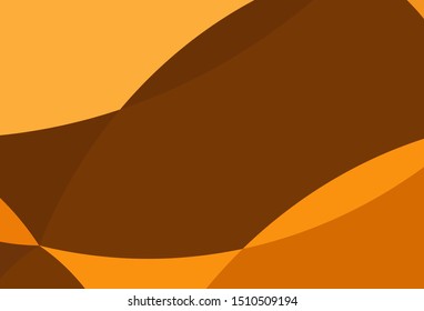 Dark Orange vector backdrop with bent lines. A completely new color illustration in marble style. A new texture for your  ad, booklets, leaflets.