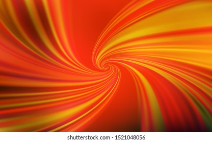 Dark Orange vector backdrop with bent lines. An elegant bright illustration with gradient. Abstract design for your web site.