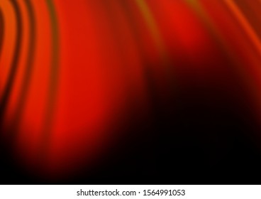 Dark Orange vector backdrop with bent lines. Creative illustration in halftone marble style with gradient. Marble design for your web site.