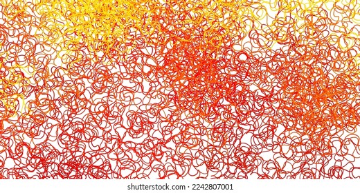 Dark orange vector backdrop with bent lines. Colorful abstract illustration with gradient curves. Pattern for business booklets, leaflets