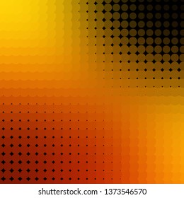 Dark Orange vector backdrop with circles. Abstract decorative design in gradient style with bubbles. Pattern for booklets, leaflets.