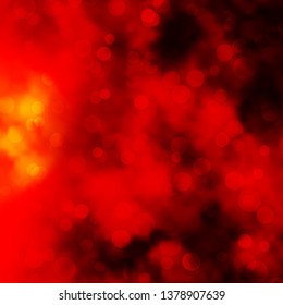 Dark Orange vector backdrop with circles. Illustration with set of shining colorful abstract spheres. Pattern for wallpapers, curtains.