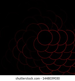 Dark Orange vector backdrop with circles. Abstract decorative design in gradient style with bubbles. New template for your brand book.