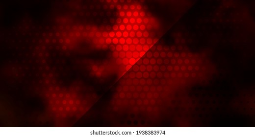 Dark Orange vector backdrop with circles. Colorful illustration with gradient dots in nature style. Pattern for wallpapers, curtains.