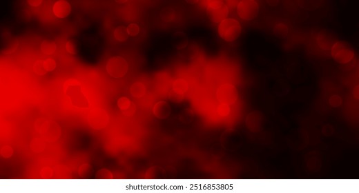 Dark Orange vector backdrop with circles. Abstract decorative design in gradient style with bubbles. Pattern for wallpapers, curtains.