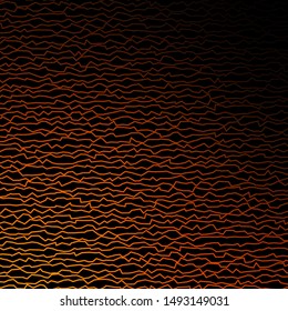 Dark Orange vector backdrop with circular arc. Illustration in halftone style with gradient curves. Pattern for websites, landing pages.