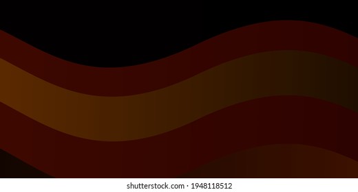Dark Orange vector backdrop with circular arc. Colorful abstract illustration with gradient curves. Design for your business promotion.
