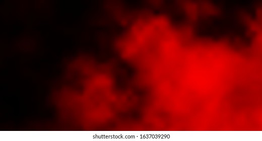 Dark Orange vector backdrop with cumulus. Abstract illustration with colorful gradient clouds. Colorful pattern for appdesign.