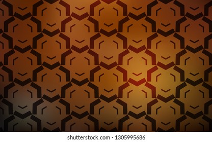 Dark Orange vector backdrop with curved lines. A completely new colorful illustration in simple style. Elegant pattern for a brand book.
