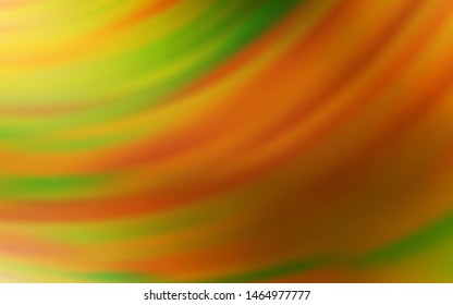 Dark Orange vector backdrop with curved lines. Shining colorful illustration in simple style. Brand new design for your ads, poster, banner.