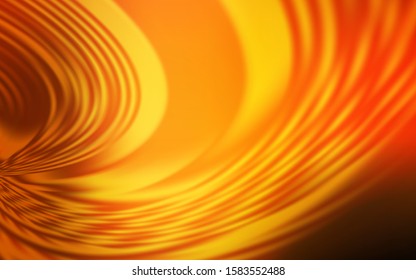 Dark Orange vector backdrop with curved lines. Brand new colorful illustration in simple style. New composition for your brand book.