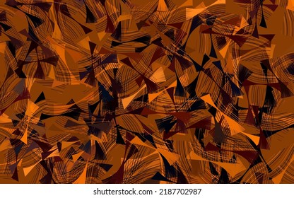 Fondo vectorial de color naranja oscuro con líneas curvas.