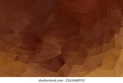 Fondo vectorial de color naranja oscuro con líneas curvas. Ilustración de gradiente colorido en un estilo sencillo con líneas. Diseño de negocio para afiches, banners.