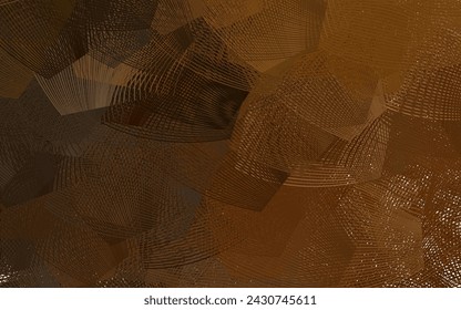 Dark Orange vector backdrop with curved lines. Shining colorful illustration in simple curve style. Texture for booklets, leaflets.