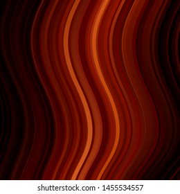 Dark Orange vector backdrop with curves. Bright illustration with gradient circular arcs. Smart design for your promotions.