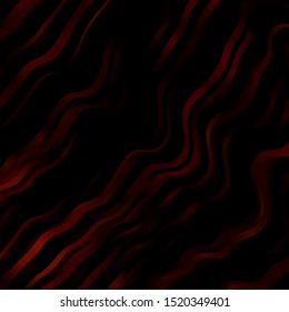 Dark Orange vector backdrop with curves. Brand new colorful illustration with bent lines. Best design for your posters, banners.
