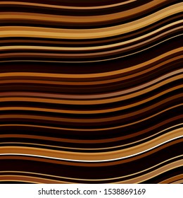 Dark Orange vector backdrop with curves. Colorful illustration with curved lines. Template for cellphones.