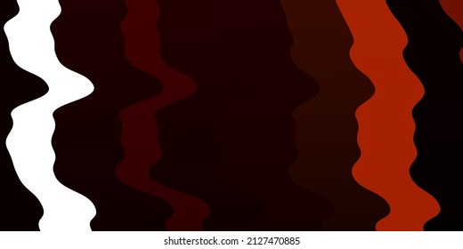 Dark Orange vector backdrop with curves. Colorful illustration in circular style with lines. Best design for your ad, poster, banner.