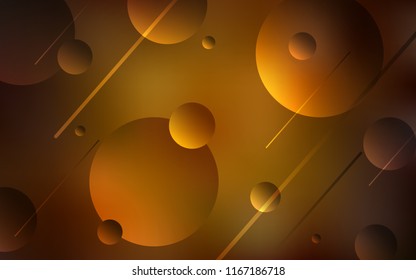 Dark Orange vector backdrop with dots. Beautiful colored illustration with blurred circles in nature style. Pattern can be used for ads, leaflets.