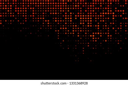 Dark Orange vector backdrop with dots. Illustration with set of shining colorful abstract circles. Template for your brand book.