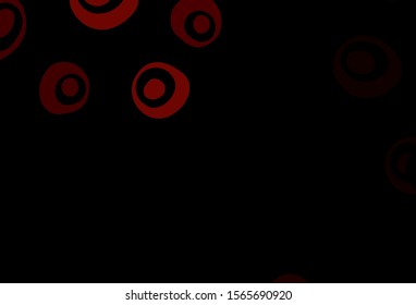 Dark Orange vector backdrop with dots. Beautiful colored illustration with blurred circles in nature style. Pattern of water, rain drops.